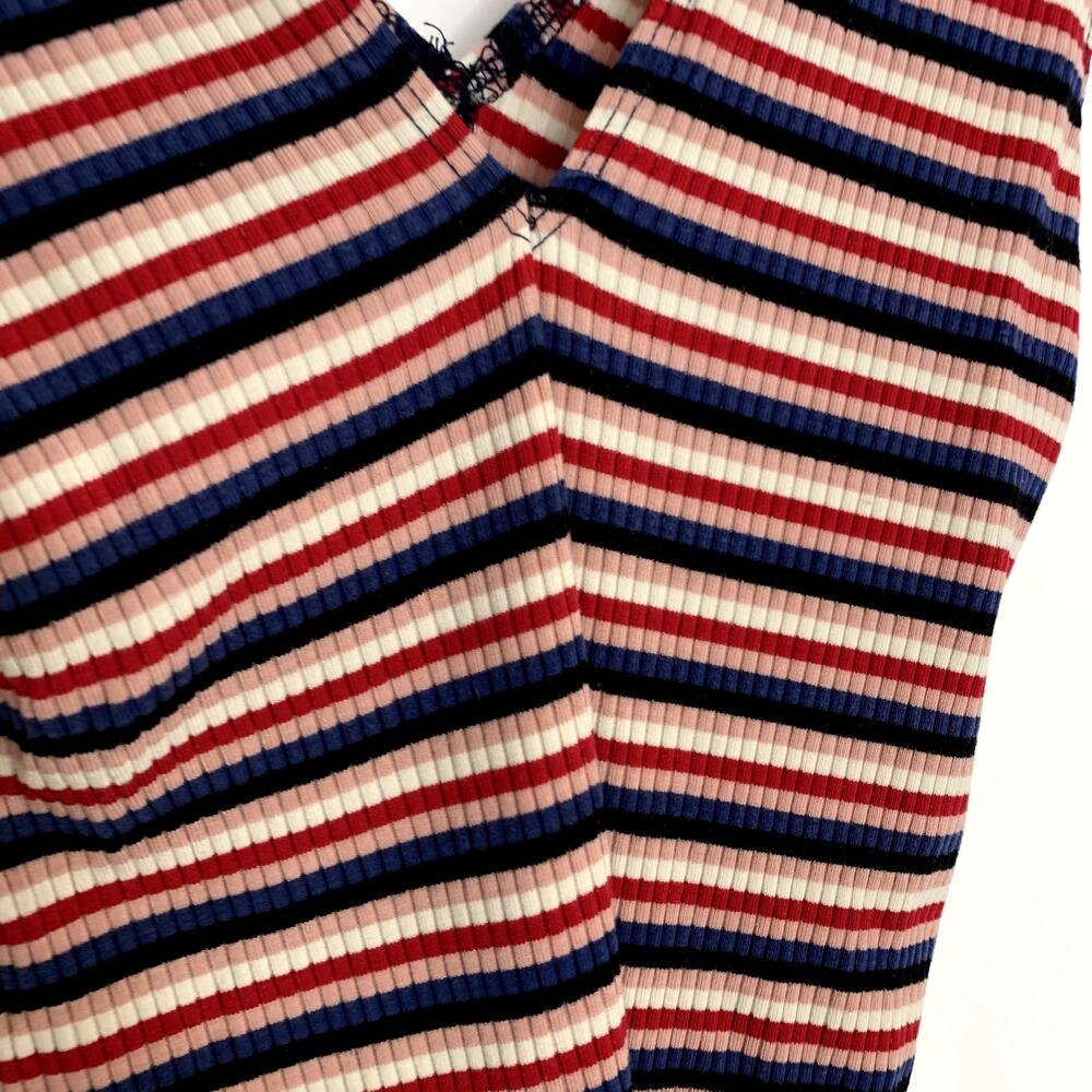 Reformation Bodysuit Red Blue White Stripe Top Womens Small - Picture 5 of 11